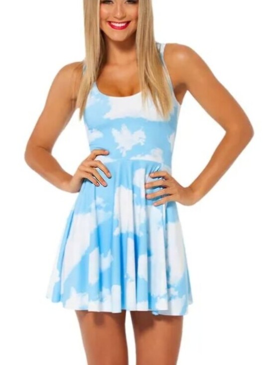 Blackmilk Dresses & Skirts - BlackMilk Clouds Reversible Skater Dress - Long Torso Small